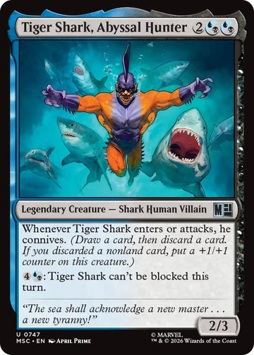 Tiger Shark, Abyssal Hunter [747] [Jumpstart] [Marvel Super Heroes: Commander] [Non-Foil]