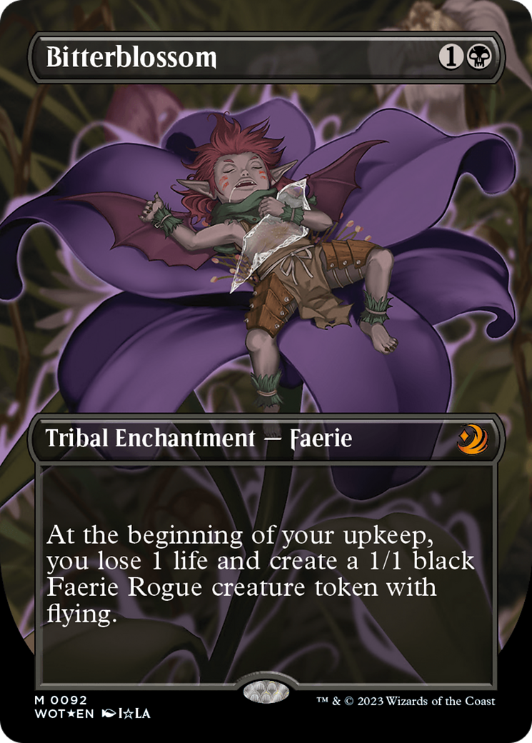 Bitterblossom (WOT-092) - Wilds of Eldraine: Enchanting Tales (Borderless) Foil