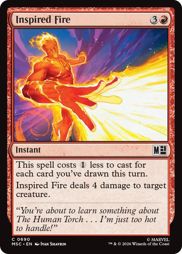 Inspired Fire [690] [Jumpstart] [Marvel Super Heroes: Commander] [Non-Foil]