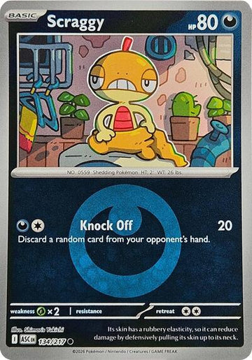 Scraggy - Energy Symbol Pattern - 134/217 - Common [me025-134] [Reverse Holo]
