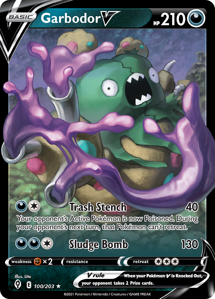 Garbodor V 100 203 Evolving Skies Holofoil