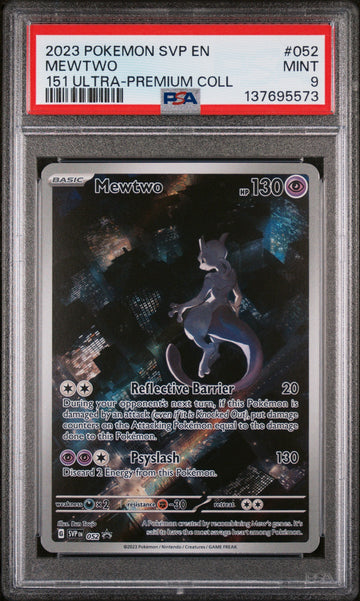 PSA 9 2023 POKEMON SVP EN-SV BLACK STAR PROMO #052 MEWTWO 151 ULTRA-PREMIUM COLL