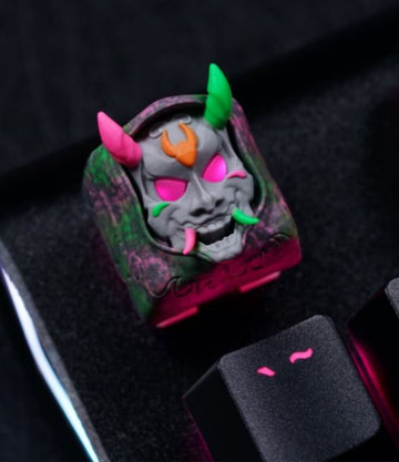 Hot Keys Project HKP Hannya Pink Green Artisan Keycap