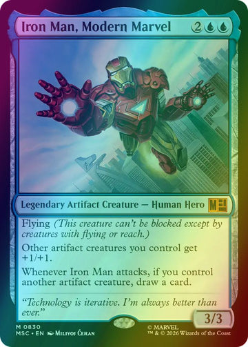 Iron Man, Modern Marvel [830] [Welcome Deck] [Marvel Super Heroes: Commander] [Foil]