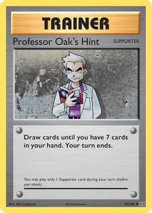 Professor Oak's Hint (84/108) - XY  Evolutions Reverse Holofoil