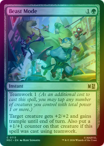 Beast Mode [713] [Jumpstart] [Marvel Super Heroes: Commander] [Foil]