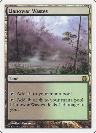 Llanowar Wastes (9ED-322) - 9th Edition Foil