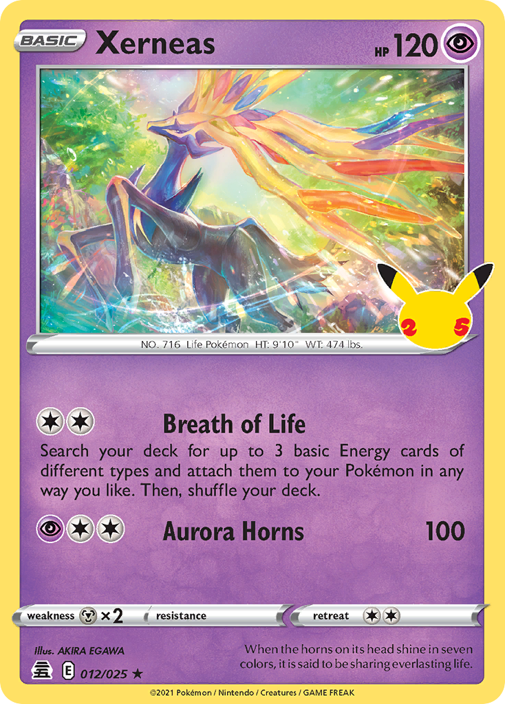 Xerneas 12 25 Celebrations Holofoil