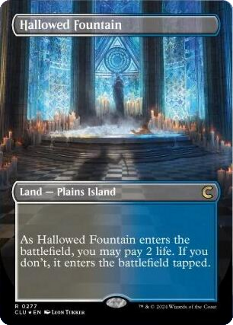 Hallowed Fountain (CLU-277) - Ravnica: Clue Edition: (borderless) (Borderless)
