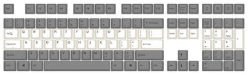 Varmilo Crystallized White / Grey 108 Key Varmilo Profile Dye Sub PBT Keycap Set