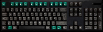 Tai-Hao Green Playing Cards 16-Key Cubic Profile Double Shot ABS Translucent Keycap Set