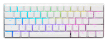 Vortex New POK3R White Aluminum 60% RGB Double Shot PBT Mechanical Keyboard