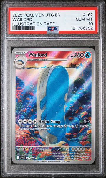 2025 POKEMON JTG EN-JOURNEY TOGETHER #162 WAILORD ILLUSTRATION RARE