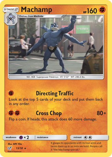 Machamp 13 18 Detective Pikachu Holofoil