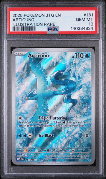 2025 POKEMON JTG EN-JOURNEY TOGETHER #161 ARTICUNO ILLUSTRATION RARE