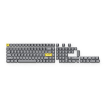 Keychron White on Grey 126 Key OSA Profile Double Shot PBT Keycap Set