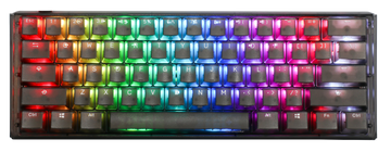 Ducky One 3 Mini Aura Clear Black 60% Hotswap RGB LED Double Shot ABS Mechanical Keyboard