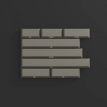 KBDFans PBTfans Dolch Grey Spacebar Kit 8 Key Cherry Profile Double Shot PBT Add-on Keycap Set