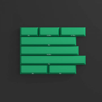 KBDFans PBTfans Dolch Green Spacebar Kit 8 Key Cherry Profile Double Shot PBT Add-on Keycap Set