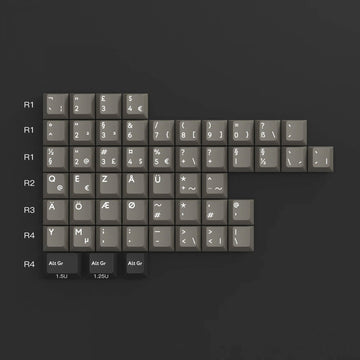 KBDFans PBTfans Dolch International Kit 51 Key Cherry Profile Double Shot PBT Add-on Keycap Set