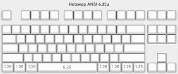 Vortex Model M SSK ANSI WK 6.25u Spacebar Hotswap PCB