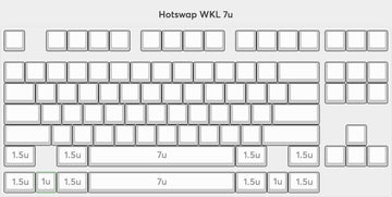 Vortex Model M SSK WK / WKL 7u Spacebar Hotswap PCB