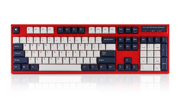 Leopold FC900RBT White Blue Star Bluetooth PD Double Shot PBT Mechanical Keyboard