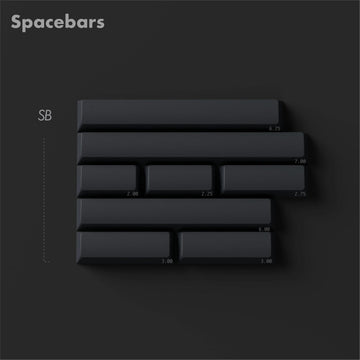 KBDFans PBTFans Retro Dark Lights Spacebar Kit 8 Key Cherry Profile Double Shot PBT Add-on Keycap Set