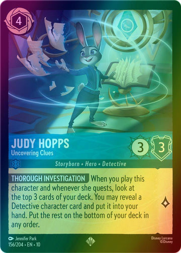 Judy Hopps - Uncovering Clues - 156/204 [Whispers in the Well] [Holofoil]