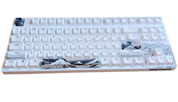 KBParadise V80 V2 White Great Wave TKL Hotswap White LED Double Shot PBT Mechanical Keyboard