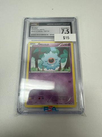 Pokemon Woobat Non-Holo #CGC 7.5