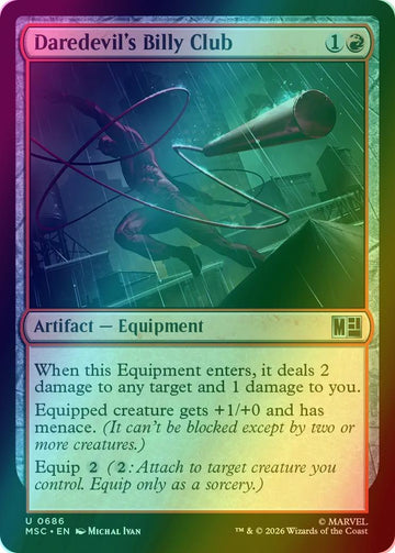 Daredevil's Billy Club [686] [Jumpstart] [Marvel Super Heroes: Commander] [Foil]