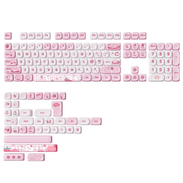 Yunzii Meow Meow Pink 141 Key MOA Profile Dye Sub PBT Keycap Set