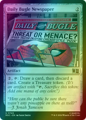 Daily Bugle Newspaper [749] [Jumpstart] [Marvel Super Heroes: Commander] [Foil]