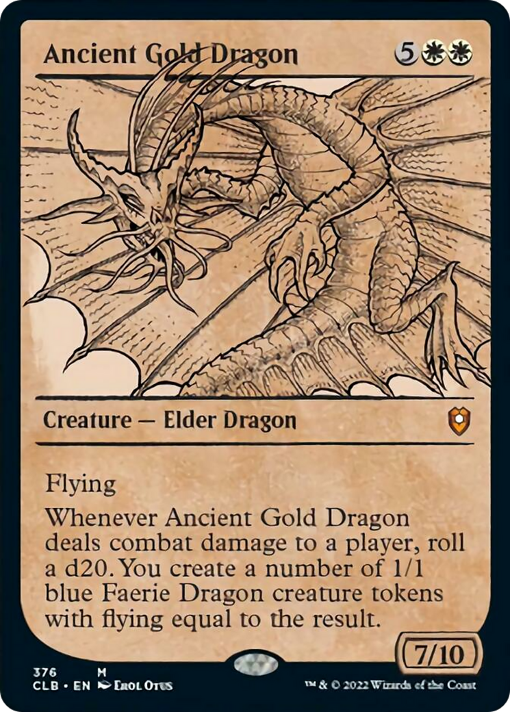 Ancient Gold Dragon (CLB-376) - Commander Legends: Battle for Baldur's Gate: (Showcase)