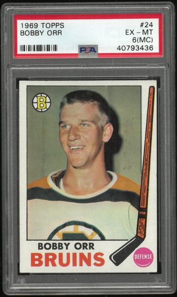 1969 Topps Hockey Bobby Orr #24 MC PSA 6