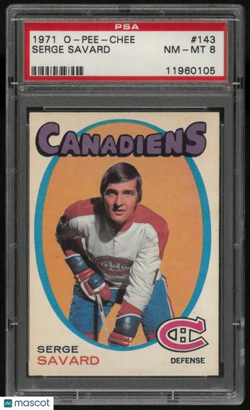 1971 O-Pee-Chee Hockey Serge SavardePSA 8