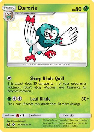 Dartrix Sv3 94 Shiny Vault Holofoil