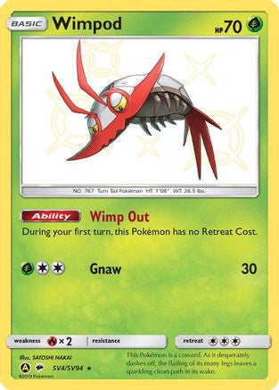 Wimpod Sv4 94 Shiny Vault Holofoil