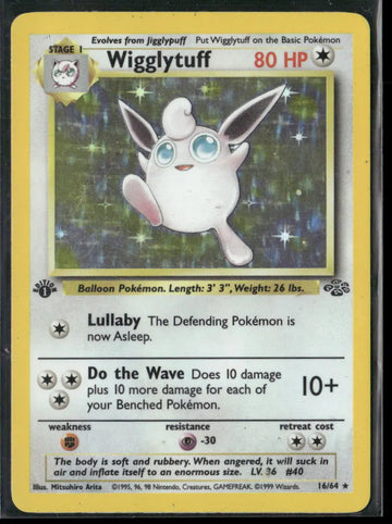 1999 Pokemon Jungle 1st Edition Holofoil Wigglytuff 16/64