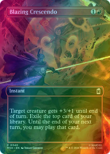 Blazing Crescendo [340] [Borderless] [Scene] [Marvel Super Heroes] [Foil]