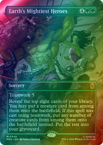 Earth's Mightiest Heroes [349] [Borderless] [Scene] [Marvel Super Heroes] [Foil]