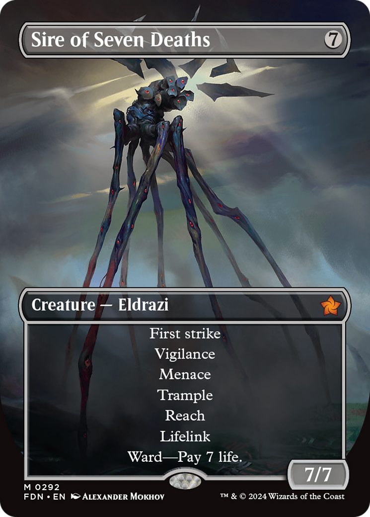 Sire of Seven Deaths (FDN-292) - Foundations (Borderless) Foil