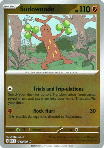 Sudowoodo - 043/086 - Uncommon [me04-043] [Reverse Holo]