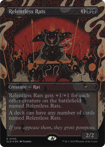 Relentless Rats (SLD-755) - Secret Lair Drop (Borderless) Foil