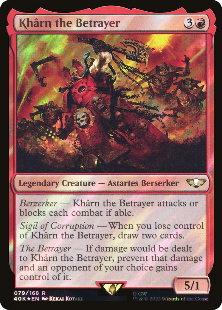 KhÃ¢rn the Betrayer (40K-79â˜…) - Warhammer 40,000 Commander Foil