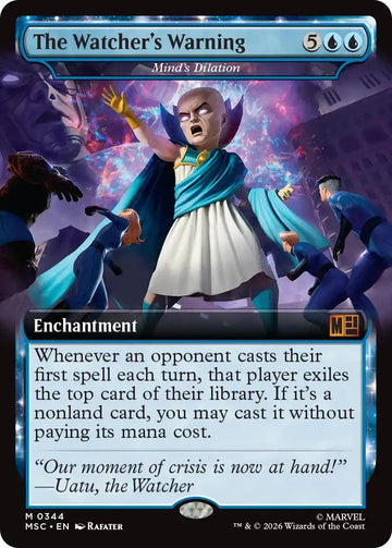 The Watcher's Warning - Mind's Dilation [344] [Extended Art] [Marvel Super Heroes: Commander] [Non-Foil]