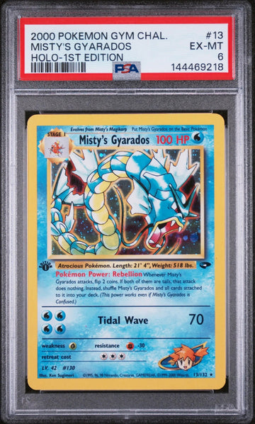 2000 Pokemon Gym Challenge Misty's Gyarados Holo-1st Edition PSA 6 13/132