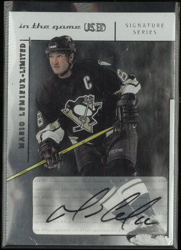 2004 In The Game Signature Series Autograph Mario Lemieux Auto
