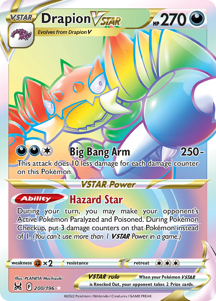 Drapion Vstar 200 196 Lost Origin Holofoil